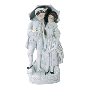 Antique Staffordshire Umbrella Couple