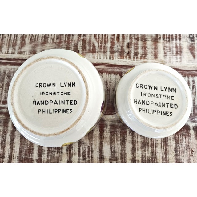 1970s 1970s Crown Lynn Ironstone Cachepot Planters- Set of 2 For Sale - Image 5 of 6