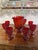 Amazing glass set ina beautiful Red ruby color for 8 persons.