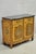 Contemporary French Country Style Marble Top Floral Painted Server Console Storage Cabinet. Circa 21st Century, Pre-owned....
