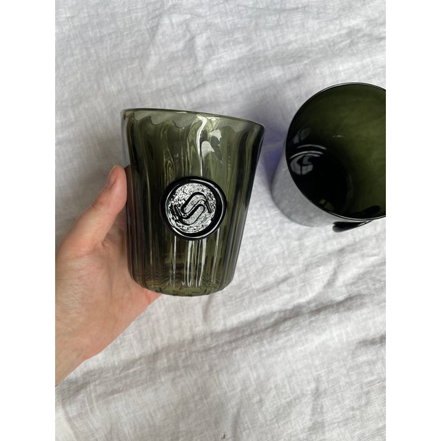 Vetreria Vistosi Vistosi Limited Edition Blown Glass Tumblers – Set of 2 For Sale - Image 4 of 9