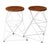 Wood Vintage Handcrafted Artisan Bar Stools, Pair For Sale - Image 7 of 8