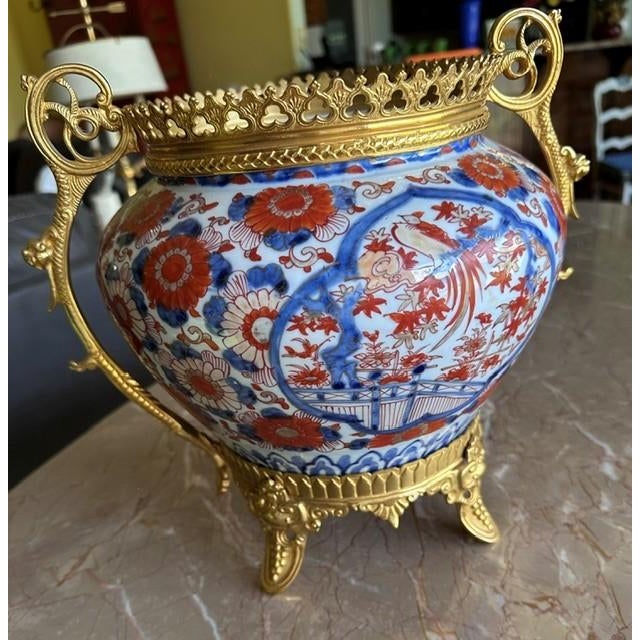 Imari Porcelain Antique Japanese Imari Porcelain Jardiniere For Sale - Image 4 of 4