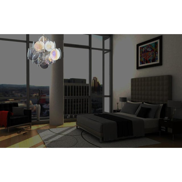 1970s Vintage Italian Murano Chandelier in the style Vistosi, 1970s For Sale - Image 5 of 18