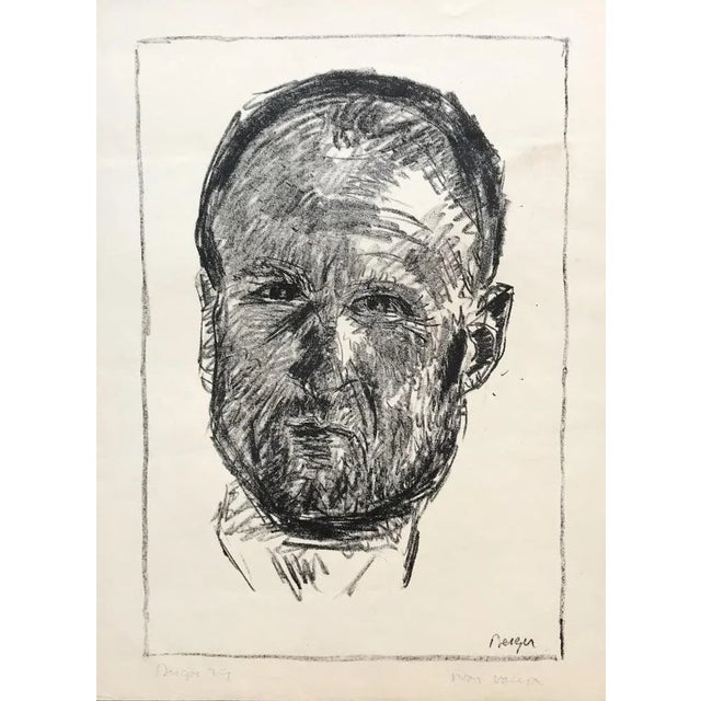 Paper Hans Berger, Portrait d'homme, 1929, Pastel on Paper For Sale - Image 7 of 7