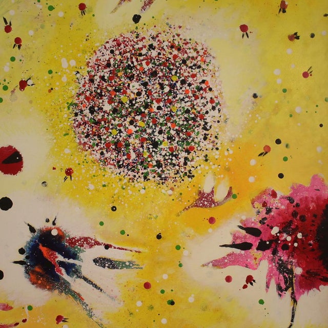 Modern Italian Artist, Abstract Subject, 1970, Oil on Canvas For Sale - Image 3 of 14