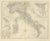 Gold Antique Map of Italy with Sicily, Malta and Bay of Naples Insets, 1860 For Sale - Image 8 of 8