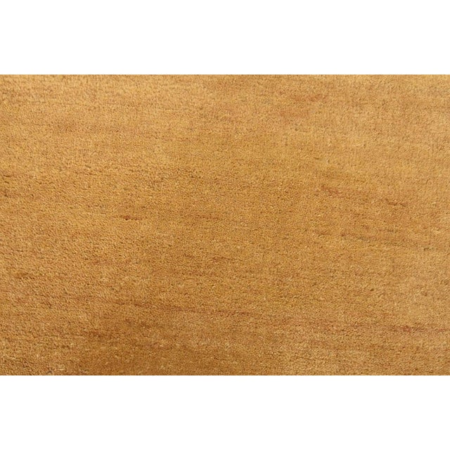 Textile Gabbeh Rug 4’7” X 6’3” Gold Wool Contemporary Hand-Knotted Area Carpet For Sale - Image 7 of 12