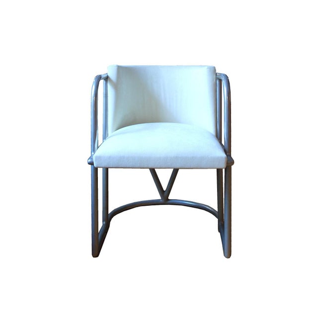 Silver Art Deco Armchairs, Set of 2 For Sale - Image 8 of 9