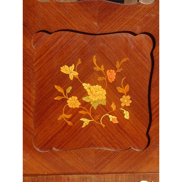 Small Louis XV Marquetry Display Case, 1950s For Sale - Image 11 of 18
