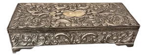 Late 20th Century Vintage Godinger Jewelry Box Silver Plated