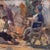 1950s 'Seated Around the Fire' by Jose Roig, Argentine For Sale - Image 5 of 10