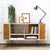 A 1960’s sideboard renovated and transformed into a combination of natural wood and white. with an industrial touch...