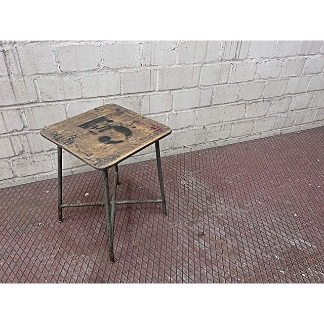 Vintage Belgian Industrial Stool, 1960s For Sale - Image 11 of 13
