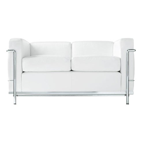 LC2 Divano 2-Seater Sofa by Le Corbusier, Pierre Jeanneret and Charlotte Perriand for Cassina For Sale