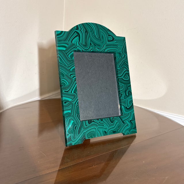 Gemstone Vintage Malachite Picture Frame For Sale - Image 7 of 9