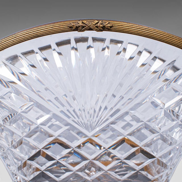 Transparent Antique Serving Dish, French, Cut Glass, Ormolu, Bowl, Empire Taste, Victorian For Sale - Image 8 of 11