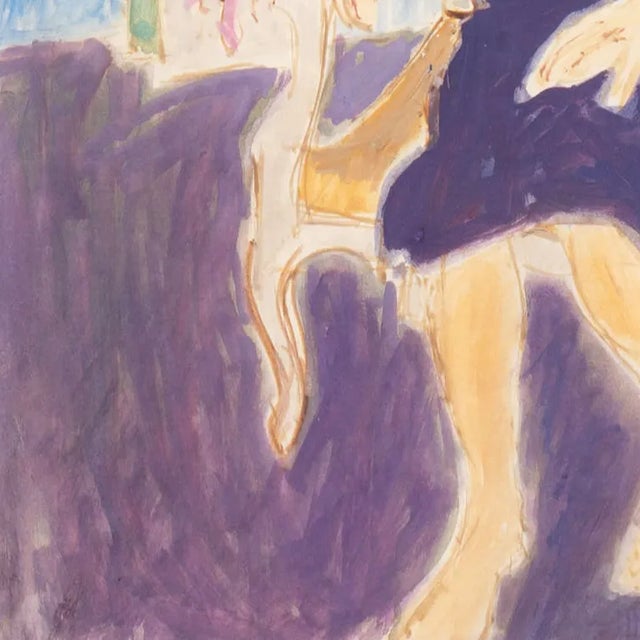 1950s 'Woman Seated' by Victor Di Gesu, Louvre, Los Angeles County Museum of Art, Académie Chaumière, California Post-Impressionist For Sale - Image 5 of 6