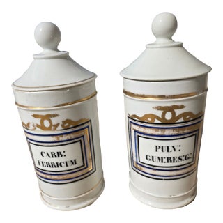 Pair of Antique Apothecary Jars For Sale