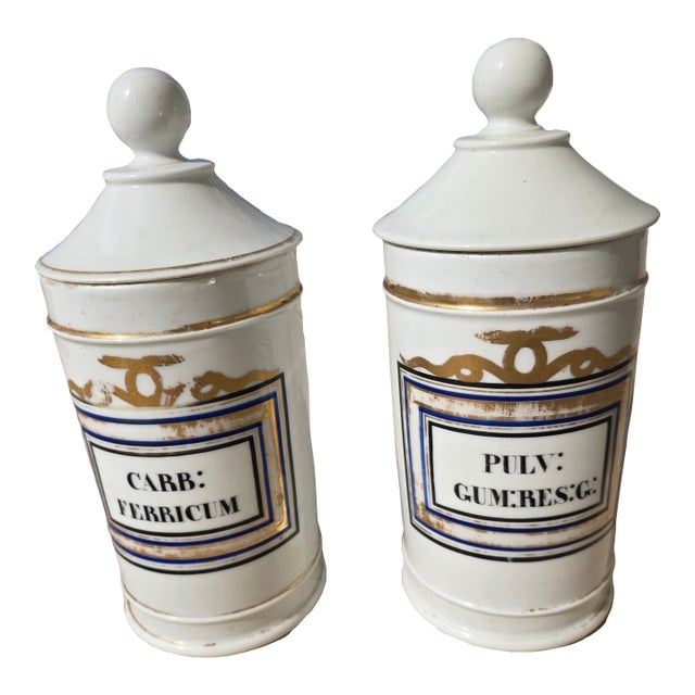Pair of Antique Apothecary Jars For Sale