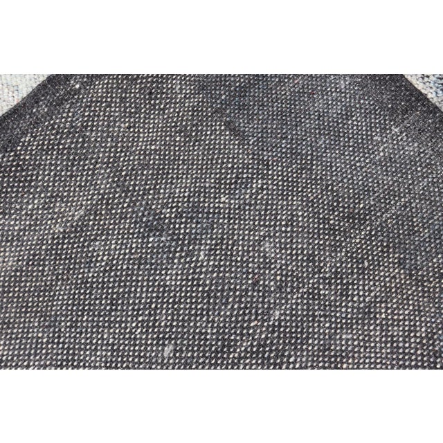 Modern Abstract Area Rug in Dark Neutrals, All-Over Minimal Design For Sale - Image 10 of 11