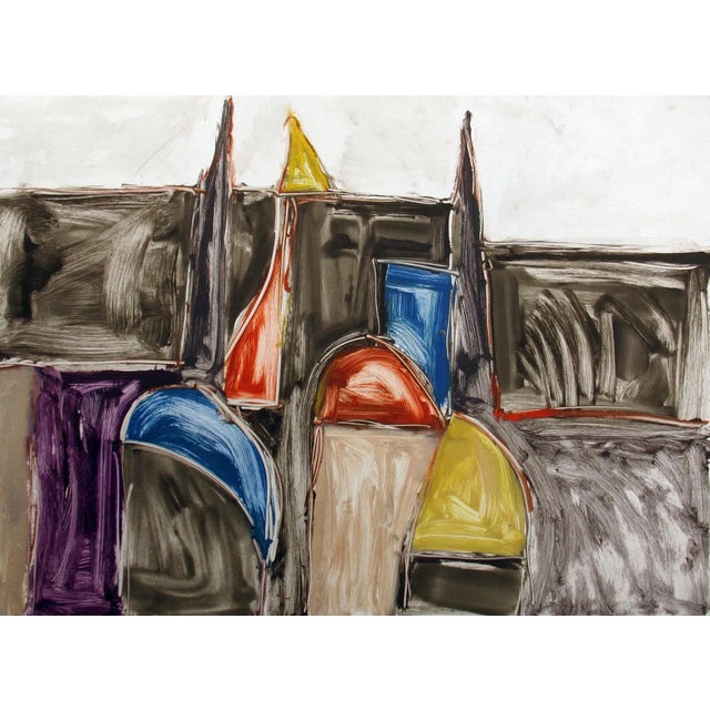 1980s 1983 Stephen Watson Spanish Series 17 Abstract Original Monoprint For Sale - Image 5 of 5