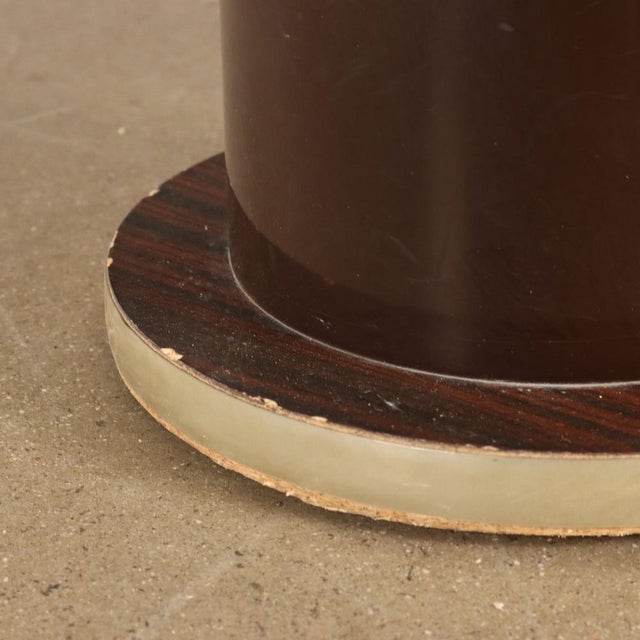 Stools in Lacqured Wood and Leatherette, 1970s, Set of 2 For Sale - Image 6 of 9