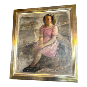 1960s Artwork Oil Painting by Neeson Jobrega, Framed
