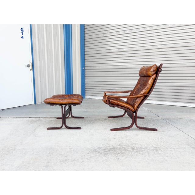 1960s Mid Century "Siesta" Chair & Ottoman by Ingmar Relling for Westnofa For Sale In Los Angeles - Image 6 of 15