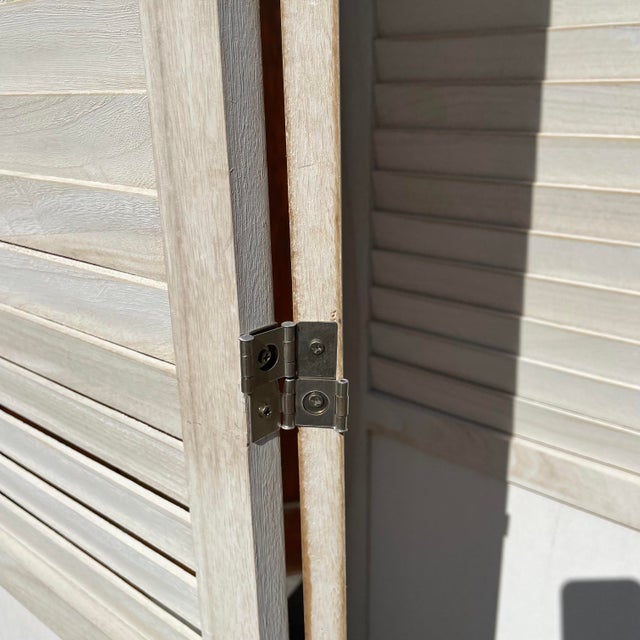 White Vintage Screen in Wood, 2010s For Sale - Image 8 of 11