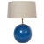 Aldo Londi for Bitossi brilliant cobalt blue textured globe table lamp. Featuring a handcrafted coarse ball form with...