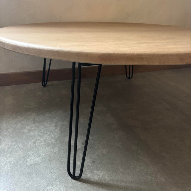 Wooden Coffee Table with Hairpin Legs, 2010s For Sale - Image 4 of 6