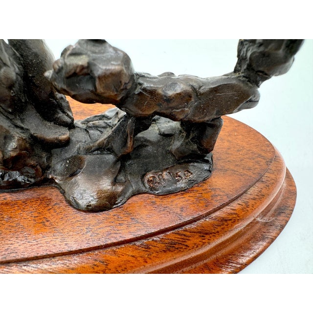 Black Modern Cast Bronz Dog & Cat Sculpture, Style of Giacometti For Sale - Image 8 of 12