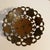 Bowl: Painted Footed Bowl With Cut Outs and Scalloped Edge From India. Slightly discolored darker/tarnished on the top of...