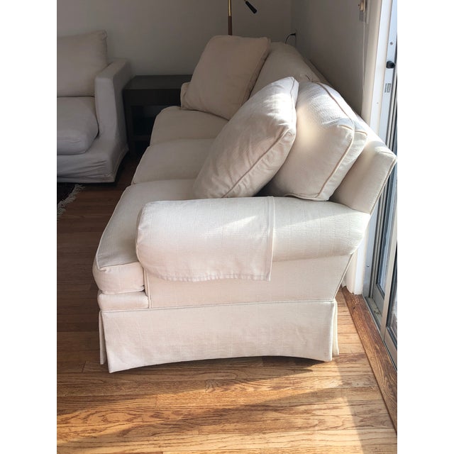 Isenhour White Fabric Couch Chairish