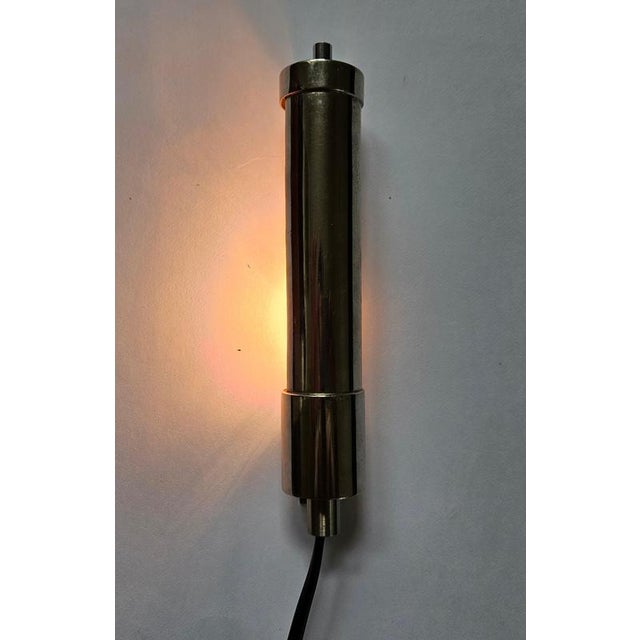 Bauhaus Art Deco Bauhaus Chrome Wall Lamp, Germany, 1940s For Sale - Image 3 of 12