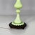 Art Deco Italian Floor Lamp in Green Opaline Glass with Fabric Lampshade, 1930s For Sale - Image 17 of 18