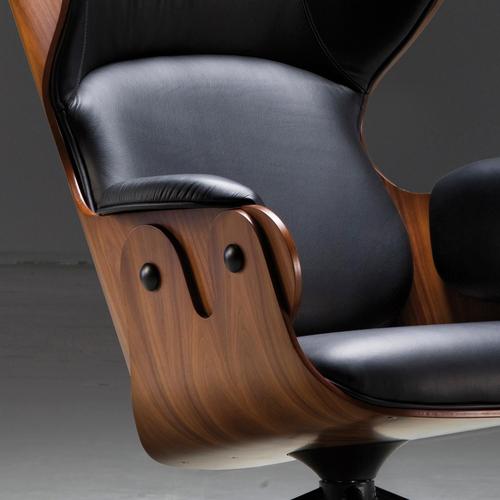 Wood Playwood Walnut and Leather Chair by Jaime Hayon For Sale - Image 7 of 16