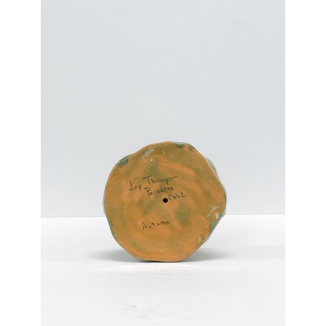 Vintage 1940s Joy Thompson Pasadena California Pottery "Autumn" Ceramic Figurine For Sale - Image 4 of 5