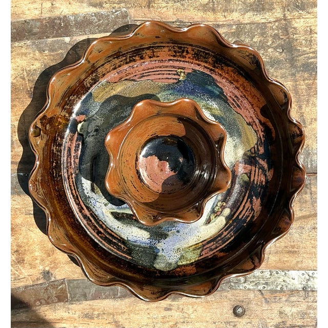 Vintage Original Studio Pottery Appetizer Plate For Sale - Image 10 of 12