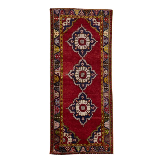 Oriental Hand Knotted Rug Turkish Anatolian 4'9" x 10'8" For Sale