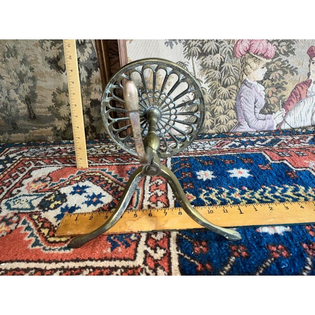 Early 20th Century Solid Brass English Trivet Stand For Sale - Image 4 of 4