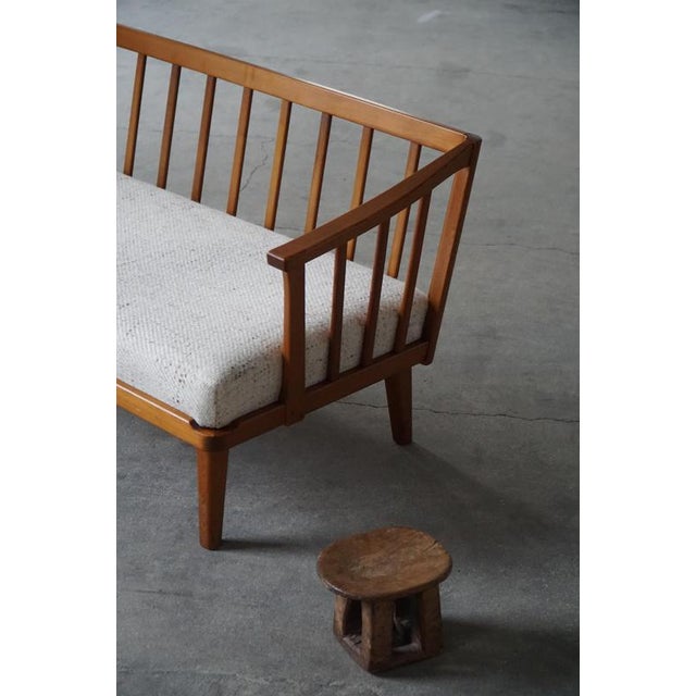 Carl Malmsten Mid-Century Modern Swedish Three-Seater Sofa in Pine by Carl Malmsten for O.H. Sjögren, 1960s For Sale - Image 4 of 15