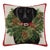 Black Lab with Wreath Hook Pillow 18" x 18" For Sale