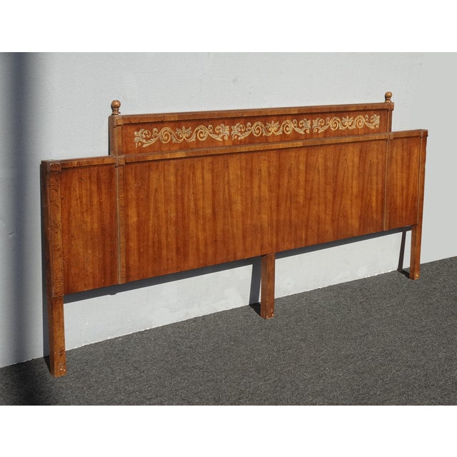 Mid-Century Modern Vintage Mid Century Modern Brown Low Profile King Headboard For Sale - Image 3 of 12