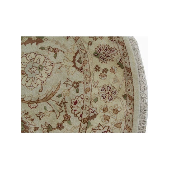 1990s 1990s Round Indian Agra Area Rug 6x6 For Sale - Image 5 of 10