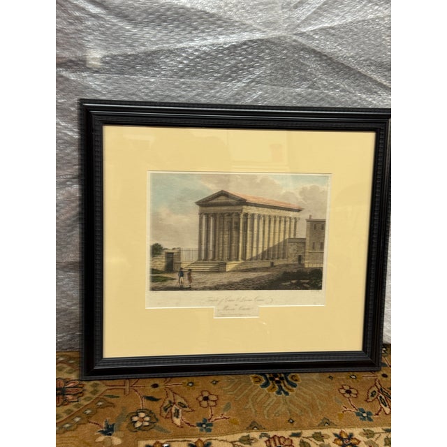 Paper Cornelius Apostool Engraving of the Temple of Caius & Lucius Caesar For Sale - Image 7 of 10