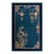 Small Antique Early 20th Century Blue Vase Floral Chinese Art Deco Carpet Rug For Sale