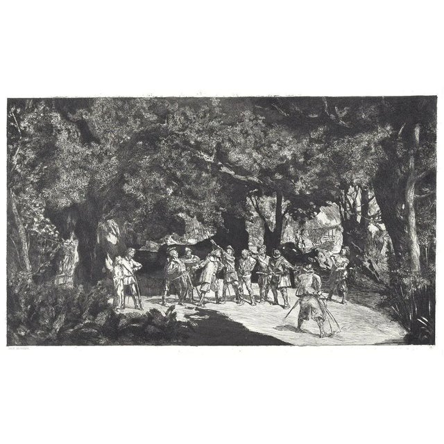 Simplicius Among Soldiers - Original Etching by M. Klinger - 1881 1881 For Sale - Image 3 of 3