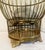 Vintage Large Solid Brass Globe Shaped Hanging BIrd Cage W/Feeding Bowls For Sale - Image 4 of 6